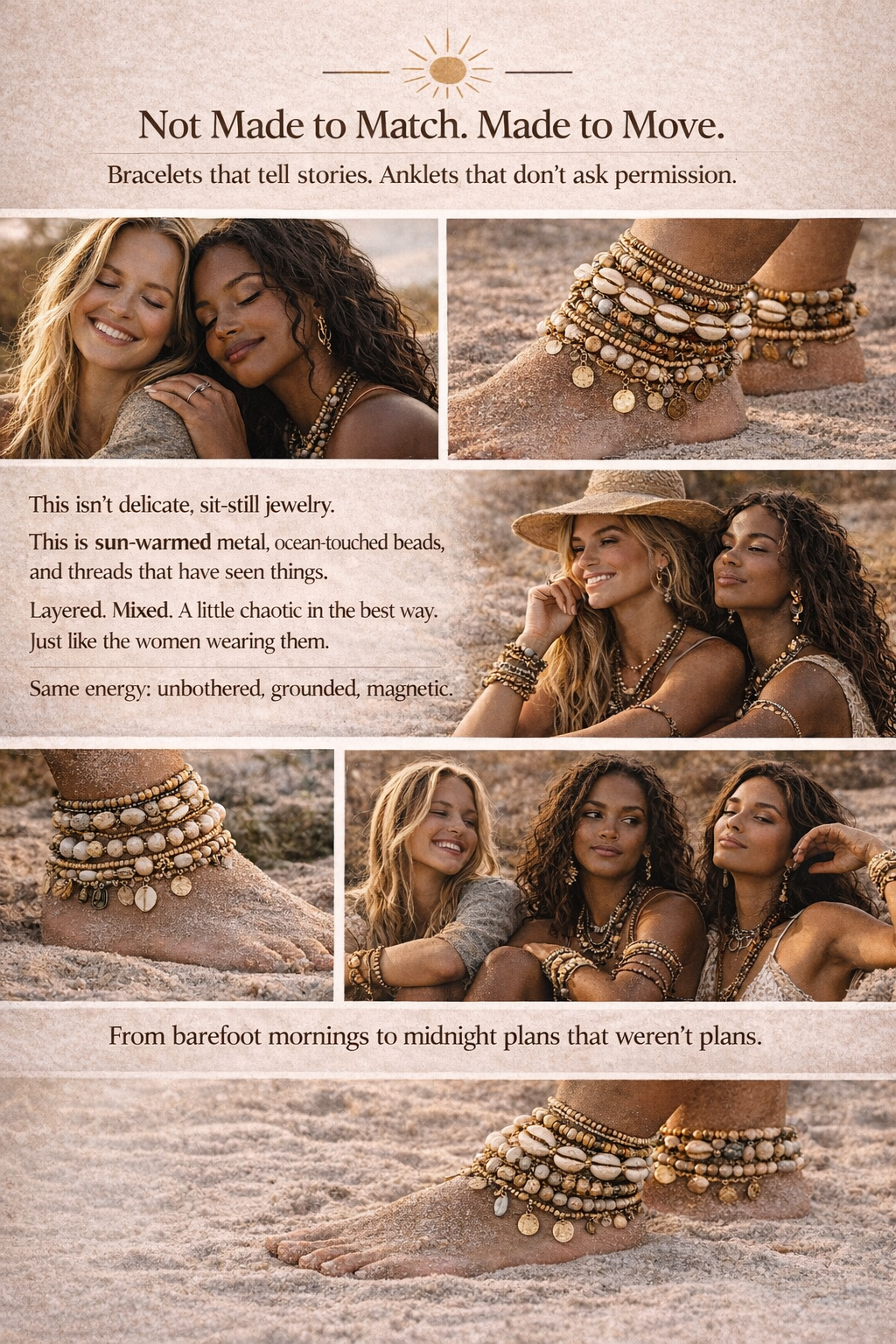 Bohemian jewelry brand — editorial ad