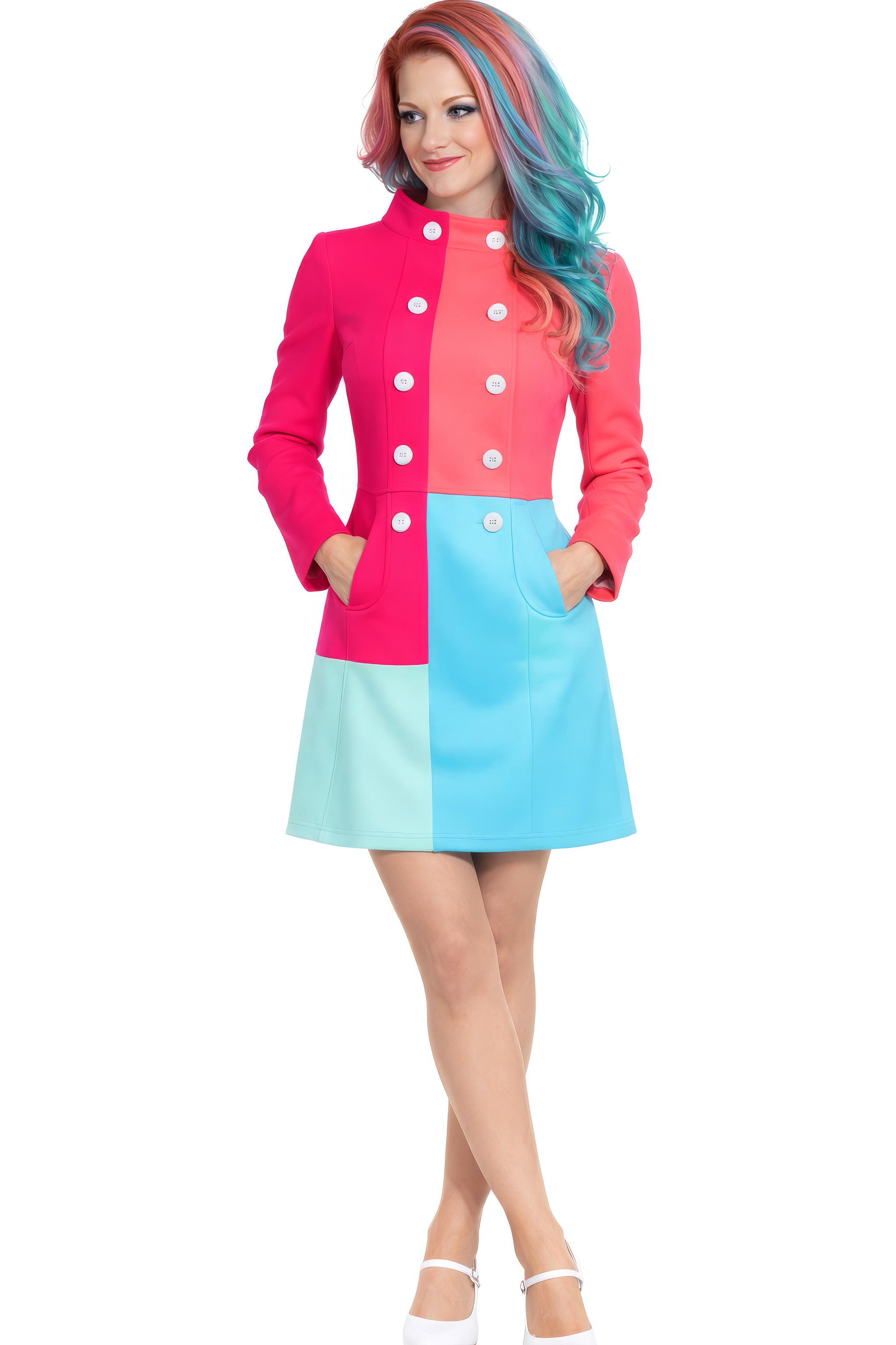 Color block coat