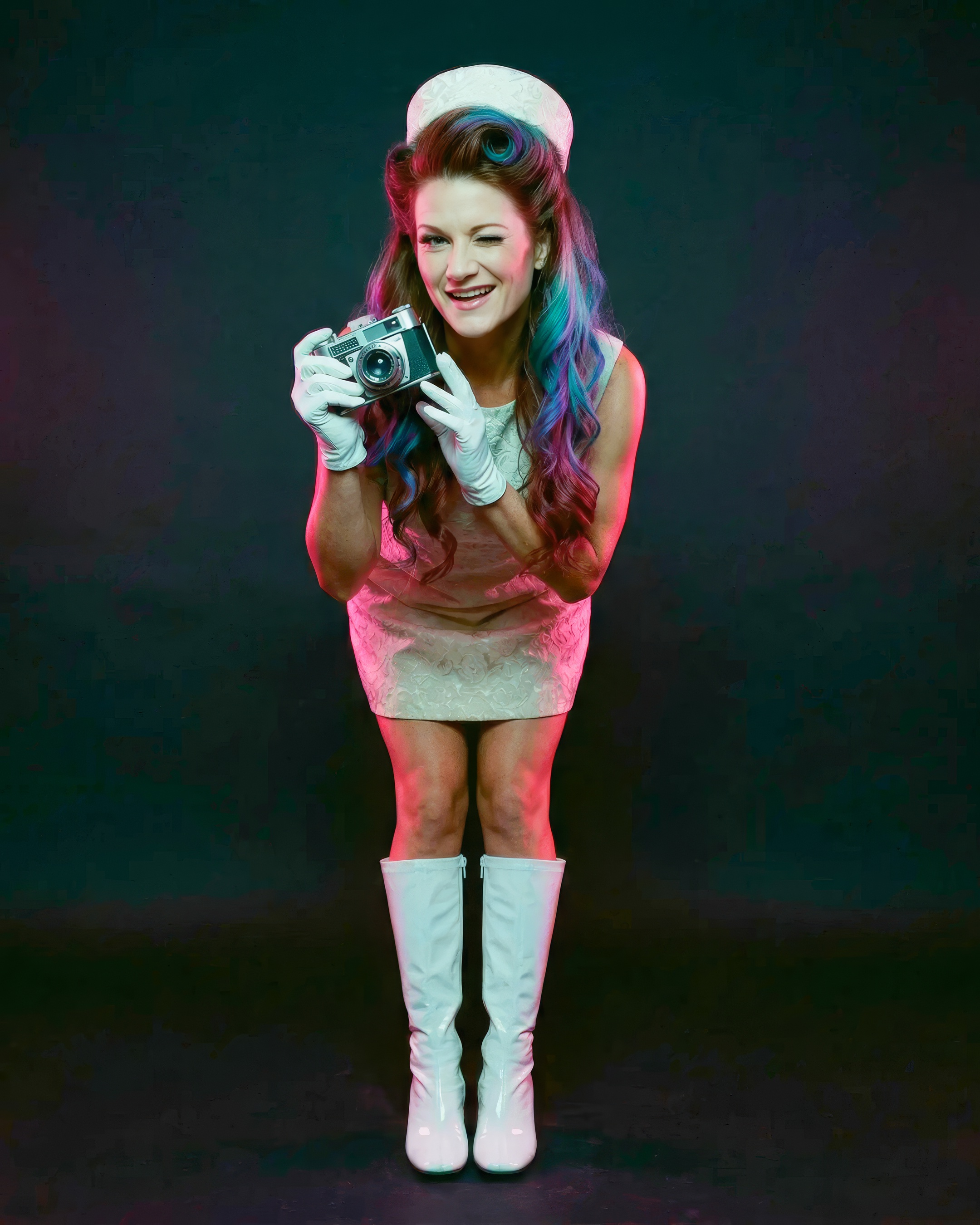 White boots camera shoot